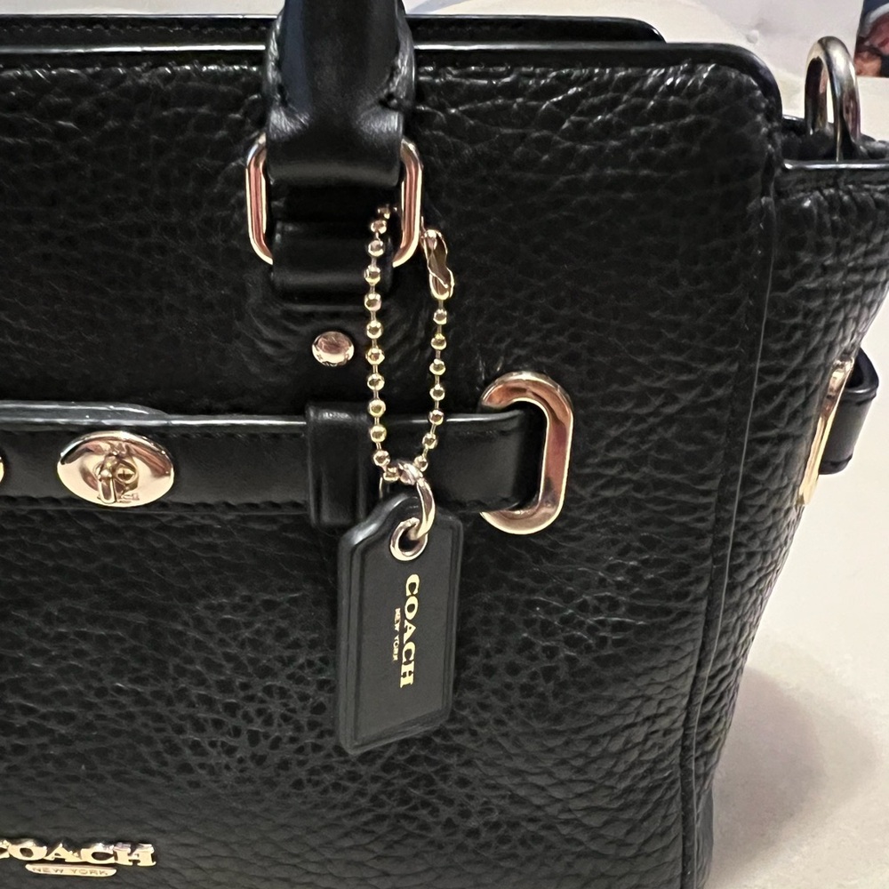 COACH Mini Blake Carryall in Black Pebbled Leather - Picture 2 of 11